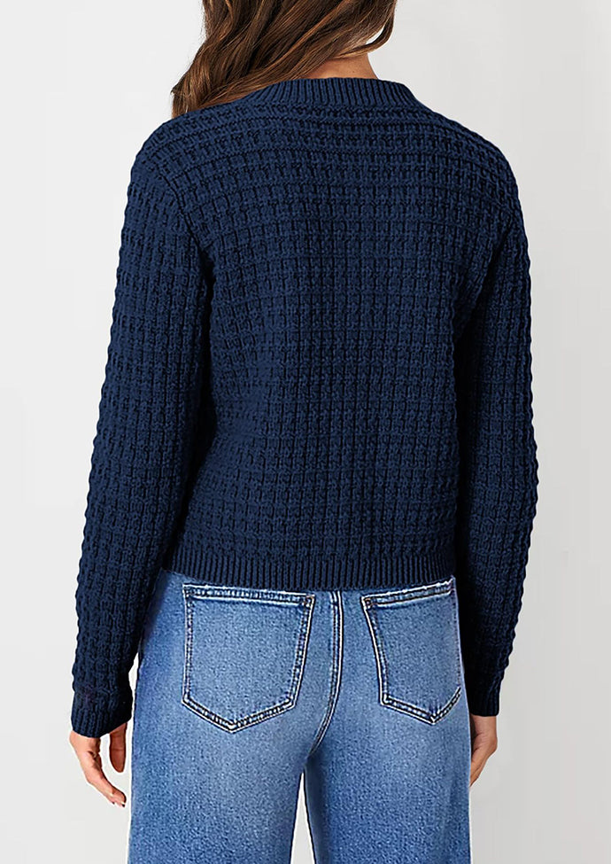 Button Down Knitted Casual Cardigan