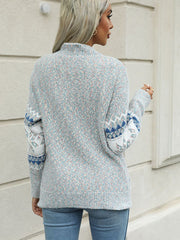 Chenille Christmas Snowflake Jacquard Sweater