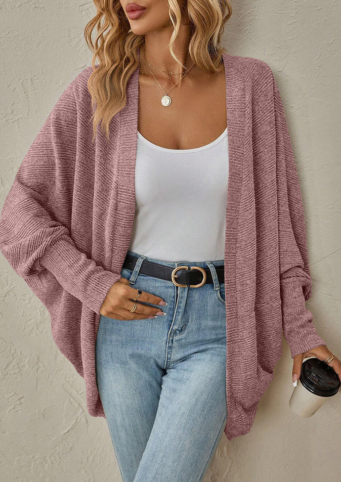 Bat Sleeve Knitted Casual Cardigan