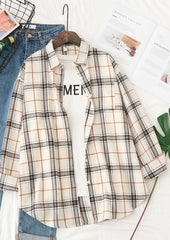Vintage Plaid Brushed Button Up Shirt