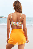 Floral Cutout Bikini Top & Skort Set - Swimwear from Cindelily