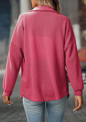 Waffle Button Up Pocket Detail Casual Shirt
