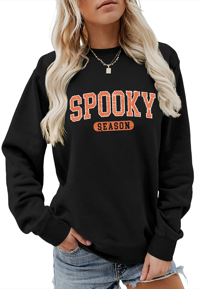 Spooky Season Graphic Crew Neck Sweatshirt