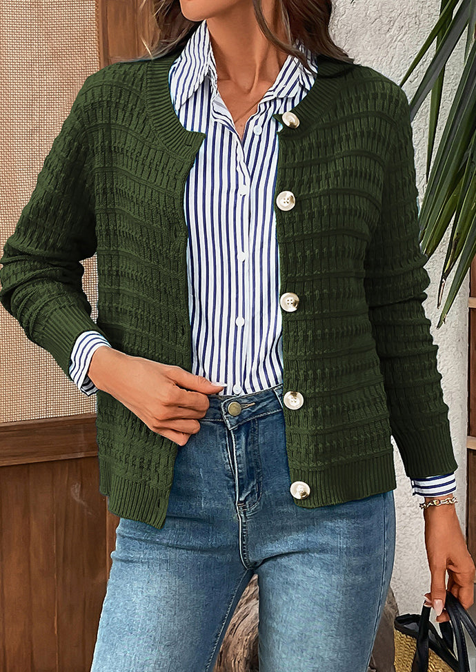 Button Down Knitted Casual Cardigan